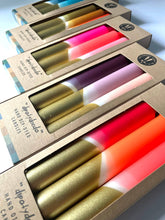 Load image into Gallery viewer, Purple, Pink &amp; Gold Dip Dye Candles
