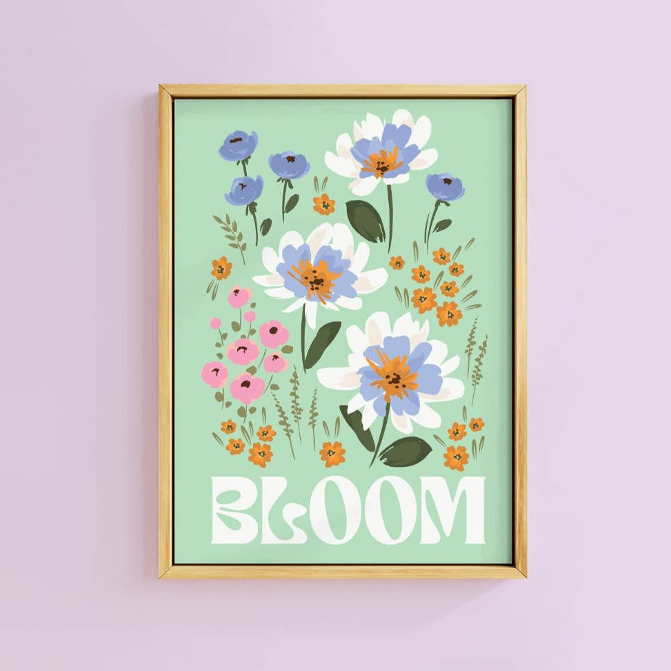 Bloom Mint A4 Print